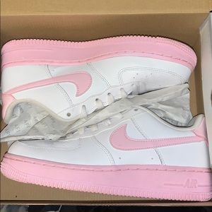 Pink and White Nike Air Forces